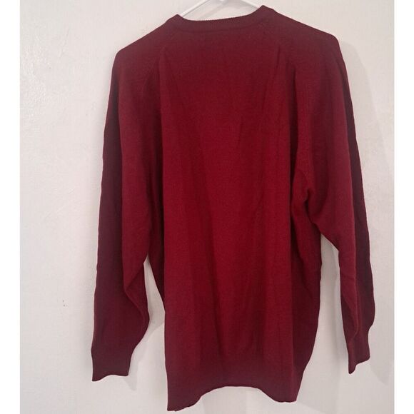 Vintage Erdos Mens XL PURE PREMIUM CASHMERE Sweater CRANBERRY RED  Pullover - Picture 3 of 6